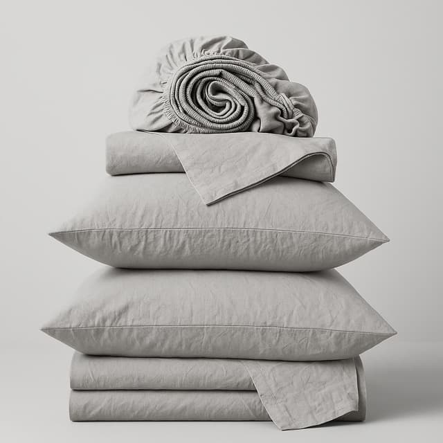 Coyuchi Organic Crinkled Percale Sheet Set